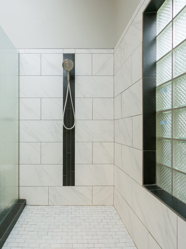 upgraded shower by licensed general contractors