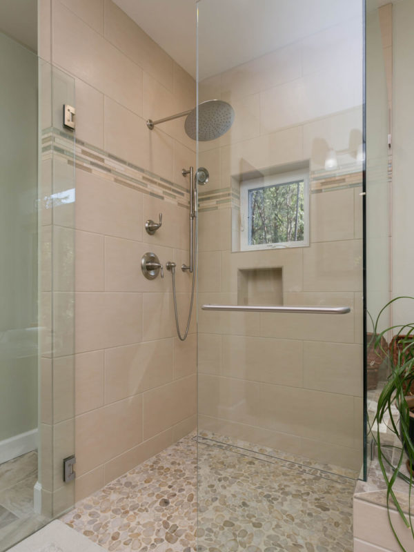 custom bathroom work by shower remodelers, licensed general contractor