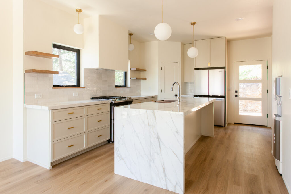 Customized kitchen in a custom built energy efficient Oregon home