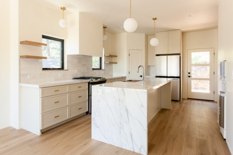 Customized kitchen in a custom built energy efficient Oregon home